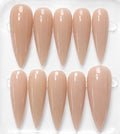 Hattie handcrafted press-on nails in nude & natural | Eleanor May Collective